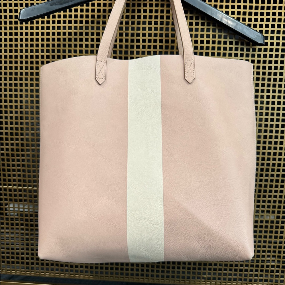 Madewell Pink Leather Tote Bag